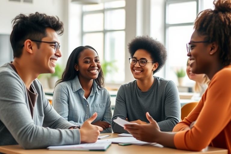 Студенты на занятии в классе школы Taronja